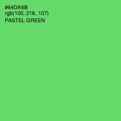 #64DA6B - Pastel Green Color Image