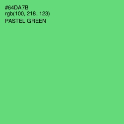 #64DA7B - Pastel Green Color Image
