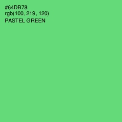 #64DB78 - Pastel Green Color Image