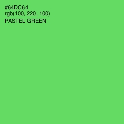 #64DC64 - Pastel Green Color Image