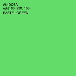 #64DC6A - Pastel Green Color Image