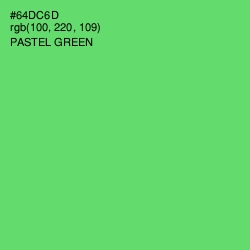 #64DC6D - Pastel Green Color Image