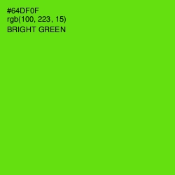 #64DF0F - Bright Green Color Image