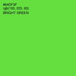 #64DF3F - Bright Green Color Image