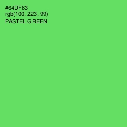 #64DF63 - Pastel Green Color Image