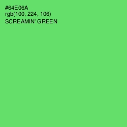 #64E06A - Screamin' Green Color Image