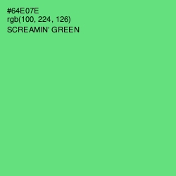 #64E07E - Screamin' Green Color Image