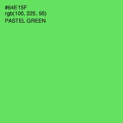 #64E15F - Pastel Green Color Image