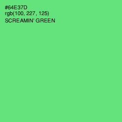 #64E37D - Screamin' Green Color Image