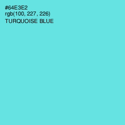 #64E3E2 - Turquoise Blue Color Image