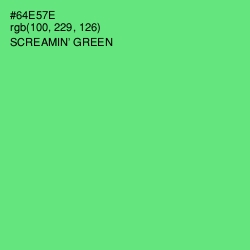 #64E57E - Screamin' Green Color Image