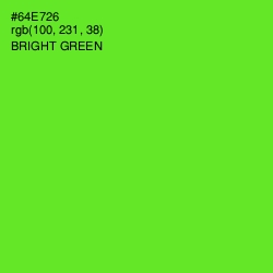 #64E726 - Bright Green Color Image