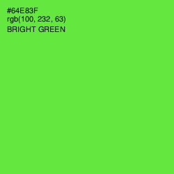 #64E83F - Bright Green Color Image