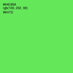 #64E85A - Screamin' Green Color Image