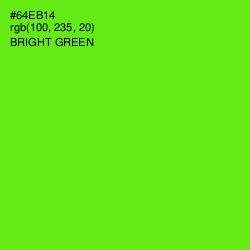 #64EB14 - Bright Green Color Image