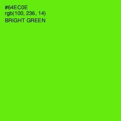 #64EC0E - Bright Green Color Image