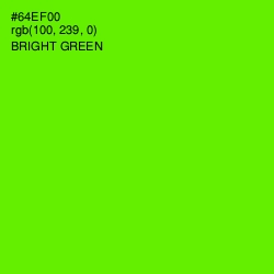 #64EF00 - Bright Green Color Image