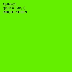 #64EF01 - Bright Green Color Image