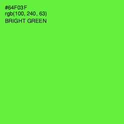 #64F03F - Bright Green Color Image