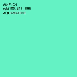#64F1C4 - Aquamarine Color Image