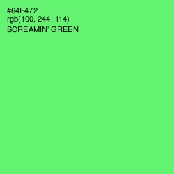 #64F472 - Screamin' Green Color Image