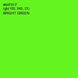 #64F51F - Bright Green Color Image