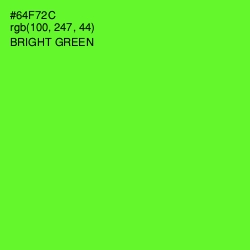 #64F72C - Bright Green Color Image