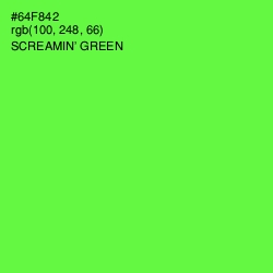 #64F842 - Screamin' Green Color Image