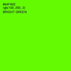 #64FA02 - Bright Green Color Image