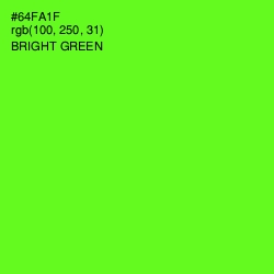 #64FA1F - Bright Green Color Image