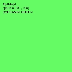 #64FB64 - Screamin' Green Color Image