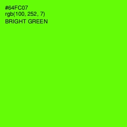 #64FC07 - Bright Green Color Image