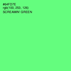 #64FD7E - Screamin' Green Color Image