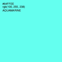 #64FFEE - Aquamarine Color Image