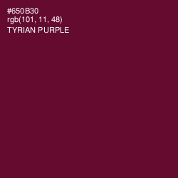 #650B30 - Tyrian Purple Color Image