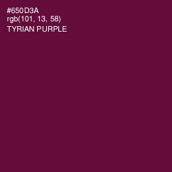 #650D3A - Tyrian Purple Color Image