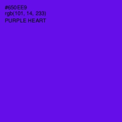 #650EE9 - Purple Heart Color Image