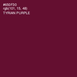 #650F30 - Tyrian Purple Color Image