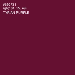 #650F31 - Tyrian Purple Color Image