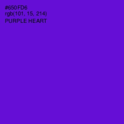 #650FD6 - Purple Heart Color Image
