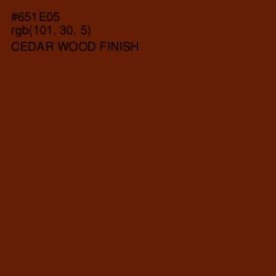 #651E05 - Cedar Wood Finish Color Image