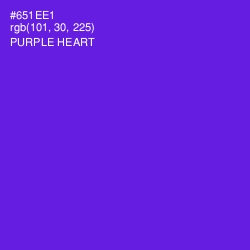 #651EE1 - Purple Heart Color Image