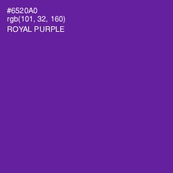 #6520A0 - Royal Purple Color Image
