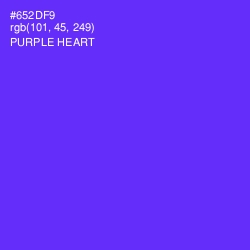 #652DF9 - Purple Heart Color Image