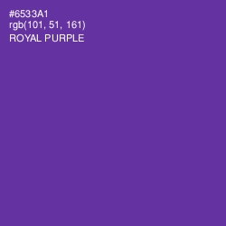 #6533A1 - Royal Purple Color Image