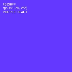 #6538FF - Purple Heart Color Image