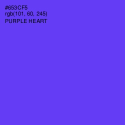 #653CF5 - Purple Heart Color Image