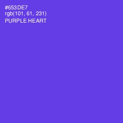 #653DE7 - Purple Heart Color Image