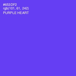 #653DF2 - Purple Heart Color Image