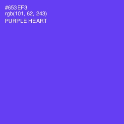 #653EF3 - Purple Heart Color Image